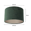 Steinhauer Lampenkap KAPPEN - � 30CM cilindrisch, donkergroen