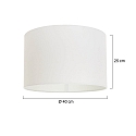 Mexlite shade KAPPEN - � 40CM high, cylindrical, white