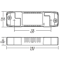 TCI LED besturingsprogramma PRO FLAT 40 met trekontlasting, constante stroom, instelbaar, schakelbaar, wit