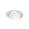 Inbouwspot RONY 1.0 - LED rond, multipower, cardanisch draaien, met klemveren IP20, mat, verkeerswit dimbaar