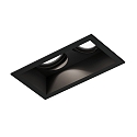 Inbouwspot PLANO 2.0 - LED 2-vlams, cardanisch draaien, met klemveren IP20, mat, gitzwart dimbaar