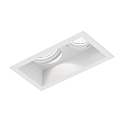 Inbouwspot PLANO 2.0 - LED 2-vlams, cardanisch draaien, met klemveren IP20, mat, verkeerswit dimbaar