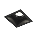 Inbouwspot PLANO IP44 1.0 - LED 1-vlams, stijf, met klemveren IP44 / IP20, mat, gitzwart dimbaar
