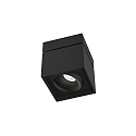 Plafondarmatuur SIRRO 1.0 cubusvorm, draaibaar, roteerbaar GU10 IP20, gepoedercoat, zwart dimbaar