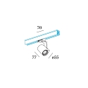 Wever & Ducr� 3-fase spot SQUBE ON TRACK 1.0 - PAR16 met adapter, cardanisch draaien GU10 IP20, mat, verkeerswit dimbaar