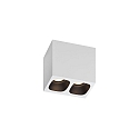 LED Ceiling luminaire PIRRO 2.0, 2 spots, 2x 4.5W 3000K, CRi >90, dimmable, white black