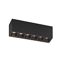 LED Ceiling luminaire PIRRO 6.0, 6 spots, 6x 4.5W 3000K, CRi >90, dimmable, black
