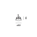 Wever & Ducr� ceiling recessed luminaire DEEP PETIT 1.0 - LED rigid, Dim-To-Warm, with wire springs IP20, bronze dimmable