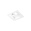 Plafondinbouwarmatuur PLANO PETIT 1.0 - LED 1-vlams, cardanisch draaien, met klemveren IP20, mat, verkeerswit dimbaar