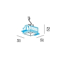 Wever & Ducr� Inbouwarmatuur STRANGE PETIT TRIMLESS 1.0 1-vlams IP20, champagne 8,5W 570lm 3000K 31� CRI 90