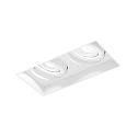 Plafondinbouwarmatuur STRANGE PETIT TRIMLESS 2.0 hoekig, flush, cardanisch draaien IP20, mat, verkeerswit dimbaar