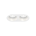 Inbouwspot DEEP BIJOU 2.0 - LED 2-vlams, stijf, met klemveren IP20, mat, verkeerswit dimbaar