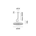 Wever & Ducr� Pendelarmatuur ROOMOR OFFICE CABLE SUSP 1.0 MICROPRISM IP20, wit mat dimbaar
