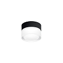 Wand- en plafondarmatuur MIRBI SURFACE 1.0 rond IP44, zwart mat dimbaar