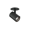 Plafondarmatuur CENO 1.0 Dim-To-Warm, met bladveren, cardanisch draaien, half ingebouwd IP20, zwart mat dimbaar