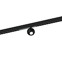 Spotlight op rail LECA ON STREX 1.0 met adapter IP20, zwart mat dimbaar