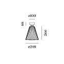 Wever & Ducr� Plafondarmatuur WIRO 1.0 CONE CEILING SURF E27 IP20, roest 