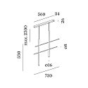 Wever & Ducr� Pendelarmatuur NET CEILING SUSP 2.0 IP20, zwart mat dimbaar