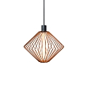 pendant luminaire WIRO 1.1 DIAMOND CEILING SUSP E27 IP20, copper 