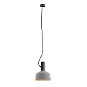 Pendant luminaire ROOMOR 1.0 PAR16, GU10, 250cm, deep black, with shade 2.0, felt grey
