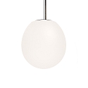 Pendant luminaire DRO SUSPENDED 3.0, � 29cm, E27, A60 max. 12W, aluminum / textile cable / glass, white