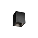 Downlight BOX MINI 1.0 hoekig, opbouwversie IP20, zwart mat dimbaar