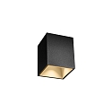 Downlight BOX MINI 1.0 hoekig, opbouwversie IP20, zwart mat dimbaar