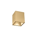 Downlight BOX MINI 1.0 hoekig, opbouwversie IP20, champagne dimbaar