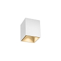 Downlight BOX MINI 1.0 hoekig, opbouwversie IP20, champagne dimbaar