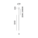 Wever & Ducr� Pendelarmatuur FINLIN 3.0 - 124.3CM halfrond, indirect IP20, zwart mat dimbaar