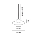 Wever & Ducr� Pendelarmatuur CLEA 1.0 - � 35CM rond, direct / indirect IP20, wit mat dimbaar