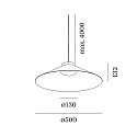 Wever & Ducr� Pendelarmatuur CLEA 2.0 - � 50CM rond, direct / indirect IP20, zijdegrijs dimbaar