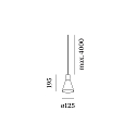 Wever & Ducr� Pendelarmatuur ODREY CEILING SUSP 1.4 PAR16 GU10 IP20, goud, wit mat 