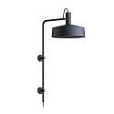 Wall luminaire ROOMOR 4.0 PAR16, GU10, with cable, deep black, with shade 3.0