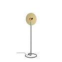 Floor lamp MIRRO FLOOR 2.0, mirror � 45cm, E27 (excl.), with cord dimmer, black gold