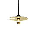 Pendant luminaire MIRRO 1.0, length 600cm / mirror � 30cm, E27 (excl.), black gold