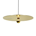 Pendant luminaire MIRRO 3.0, length 600cm / mirror � 75cm, E27 (excl.), black gold