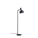 Wever & Ducr� Floor lamp ROOMOR 1.0 PAR16, GU10, deep black, with cord switch, with shade 2.0