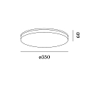 Wever & Ducr� Wand- en plafondarmatuur ROB 3.5 groot IP44, wit dimbaar