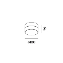Wever & Ducr� Plafondarmatuur BLAS 1.0 rond, opbouwversie IP65, mat, gitzwart dimbaar