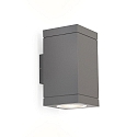 Wandarmatuur voor buitenshuis TUBE CARR� 2.0 tweezijdig IP65, donkergrijs dimbaar