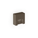 outdoor wall luminaire RETO WALL SURFACE OUTDOOR 0.8 square IP65, bronze dimmable