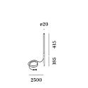 Wever & Ducr� gorund spike luminaire REED 1.0 - 24V PLUG&PLAY short, with plug, on/off, Plug&Play IP65, anthracite 