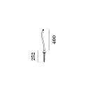 Wever & Ducr� Lampvoet SWAM CURVED POLE 400, brons