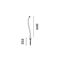 Wever & Ducr� Lampvoet SWAM CURVED POLE 600, brons