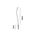 Wever & Ducr� Lampvoet SWAM CURVED POLE 800, brons