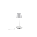 Zafferano battery table lamp POLDINA PRO MINI dimmable IP65, powder coated, white matt dimmable