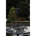 Zafferano battery table lamp POLDINA TAVOLO PRO IP65, black dimmable