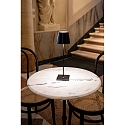 Zafferano battery table lamp POLDINA TAVOLO PRO IP65, black dimmable