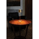 Zafferano battery table lamp POLDINA TAVOLO PRO IP20, red, gold leaf dimmable